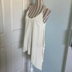 Helmut Lang, size 6, Cream Asymmetrical Camisole